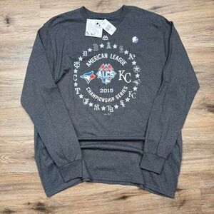 NWT ALCS toronto blue jays KC royals 2015 long sleeve baseball tee